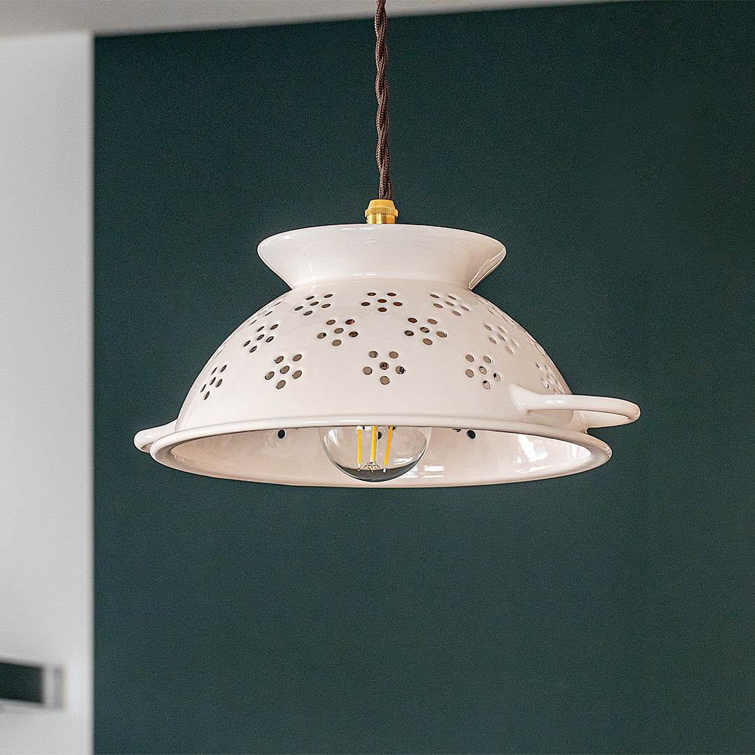 1灯ペンダントライト ホーローコランダー