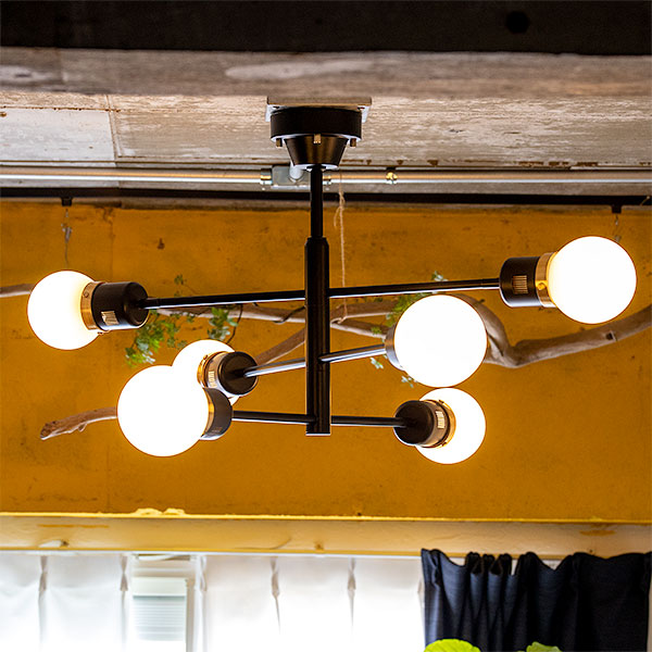 6灯シーリングライト デボン