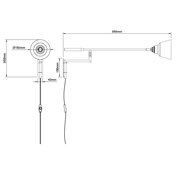 【1灯アームウォールライト デックス コラット】