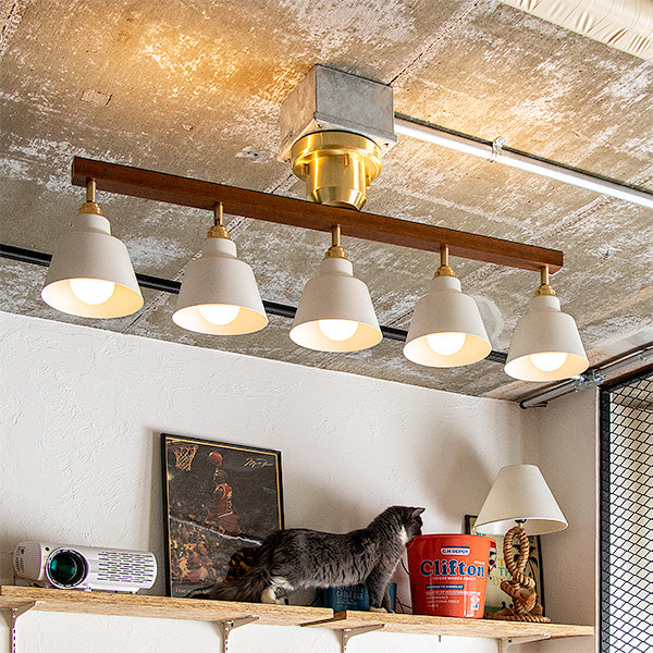 5灯シーリングライト テネシーコラット