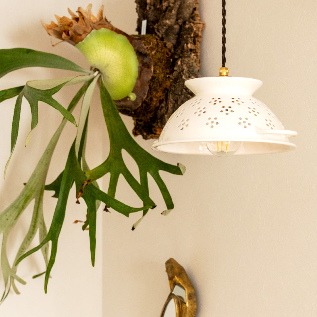 1灯ペンダントライト ホーローコランダー