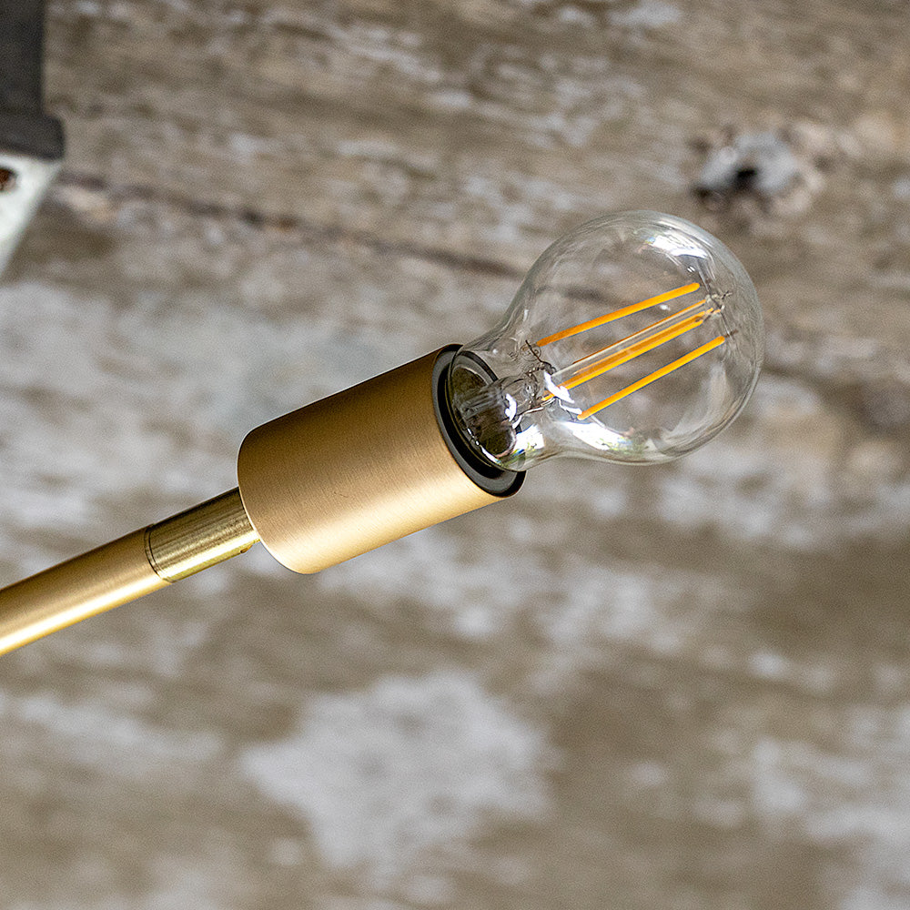 4灯 シーリングライト カロー ブラス クリア球 使用時