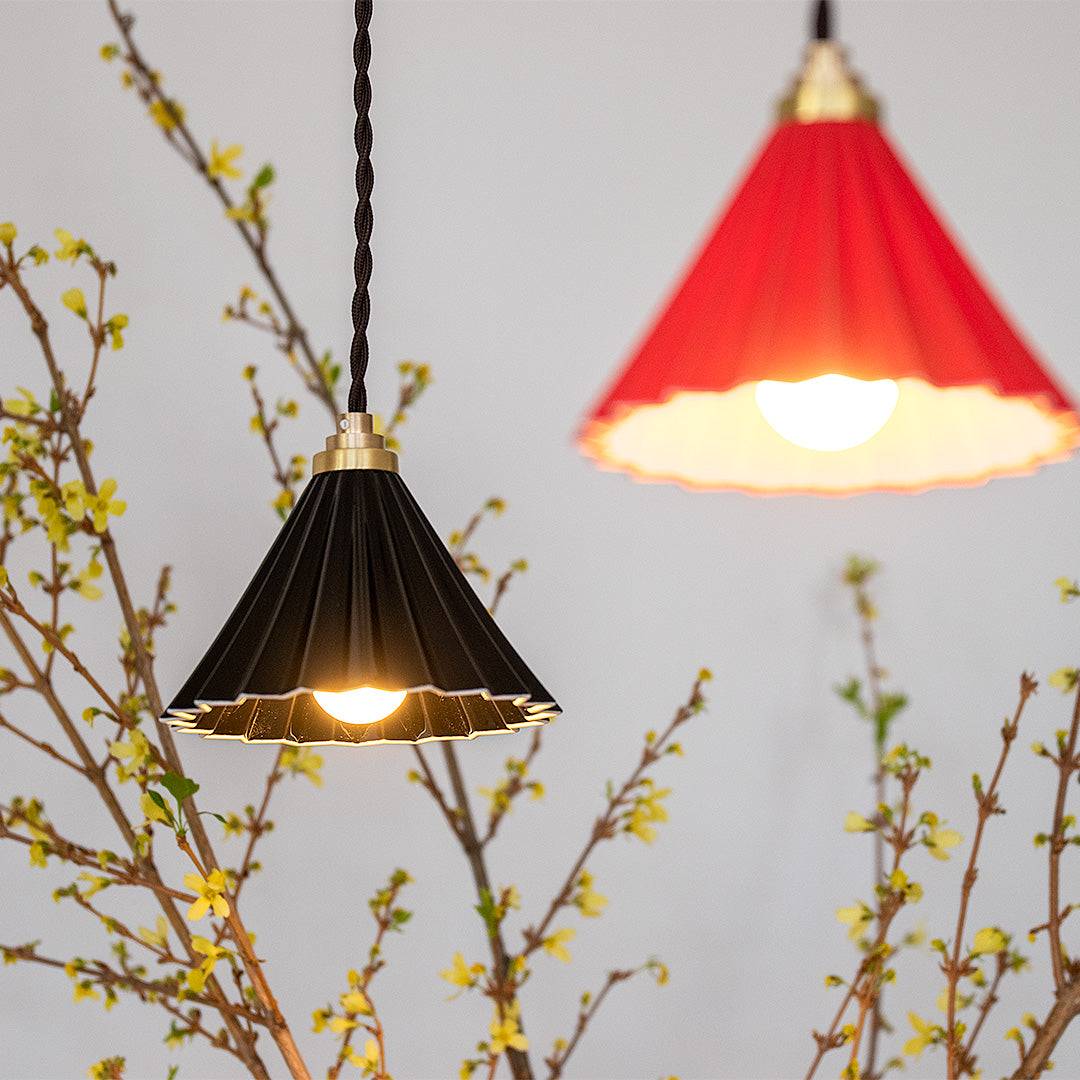 ペンダントライト Dripper lamp ブラック レッド