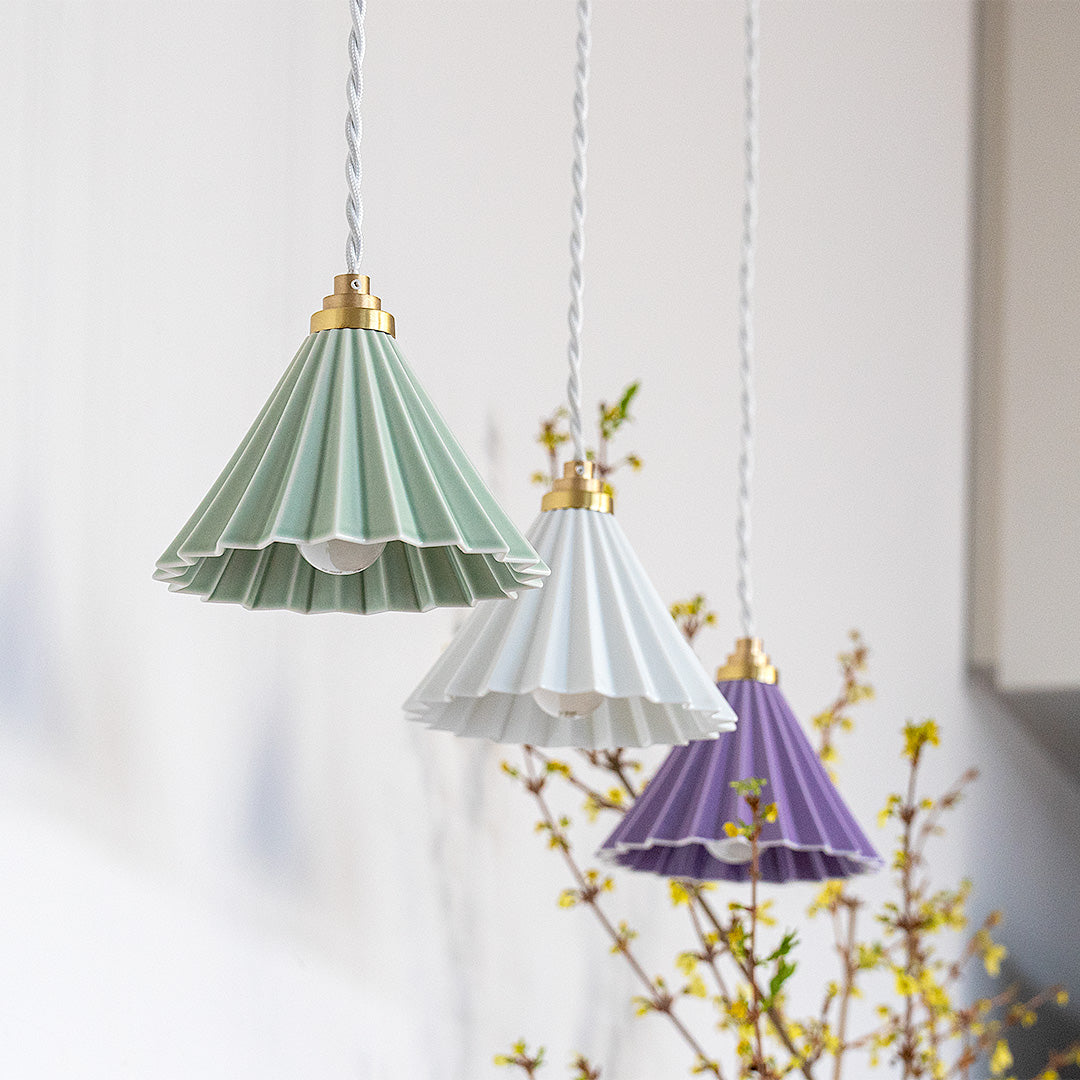 ペンダントライト Dripper lamp マットグリーン ホワイト パープル